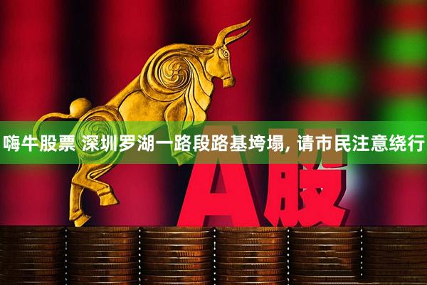 嗨牛股票 深圳罗湖一路段路基垮塌, 请市民注意绕行