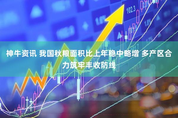 神牛资讯 我国秋粮面积比上年稳中略增 多产区合力筑牢丰收防线