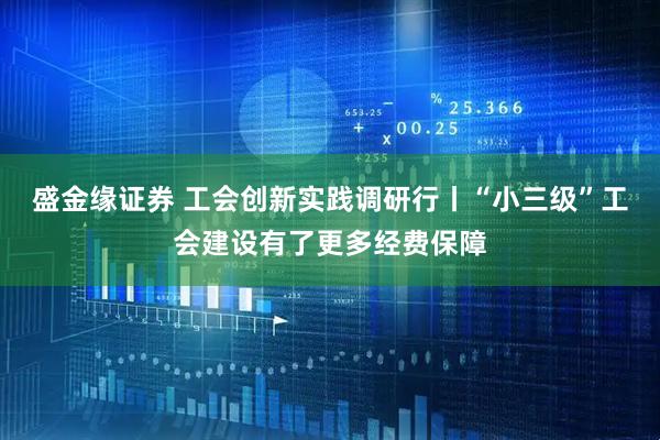 盛金缘证券 工会创新实践调研行丨“小三级”工会建设有了更多经费保障